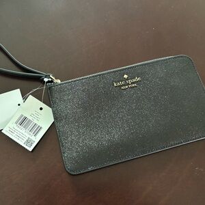 Kate Spade Black Sparkle Wristlet